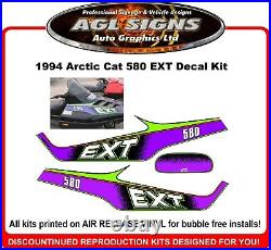 1994 Arctic Cat 580 EXT Reproduction Decal Kit graphics stickers