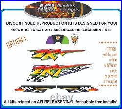 1996 Arctic Cat ZRT 800 Reproduction Decal Kit 600 also available