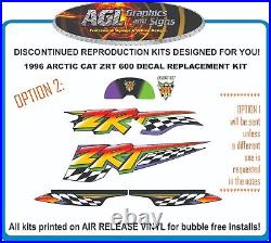 1996 Arctic Cat ZRT 800 Reproduction Decal Kit 600 also available