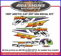 1997 ARCTIC CAT ZRT 600 Replacement Decal Kit with Dash and Tunnel Graphics