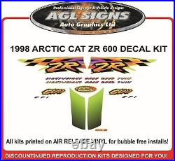 1998 Arctic Cat ZR 600 Replacement Decal Kit