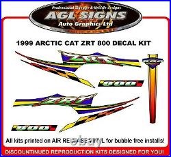 1999 ARCTIC CAT ZRT 800 Reproduction Decal Kit 600 also available