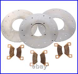 2010 2011 Arctic Cat 650 H1 Mud Pro Front and Rear Brake Rotors and Brake Pads