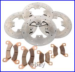 2013 2014 Arctic Cat Wildcat 4 1000 Front & Rear Brake Rotors & Brake Pads