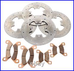 2014 2015 Arctic Cat Wildcat 4X 1000 LTD Front & Rear Brake Rotors & Brake Pads