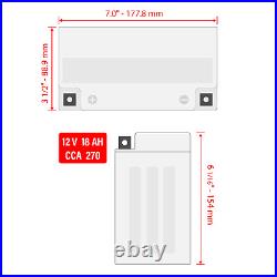 AGM Battery for Arctic Cat F1100 LXR Turbo Sno Pro 2012 2013