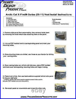 ARCTIC CAT M-SERIES (2005-2011) Proven Design Products PREMIUM Vent Kit WHT