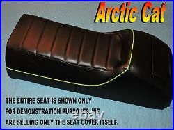 Arctic Cat El Tigre EXT seat cover. Green piping 1989-91 ELTigre Mountain 858B