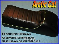 Arctic Cat WildCat seat cover Green piping 1989-92 Wild Mountain Cat Blk 858B