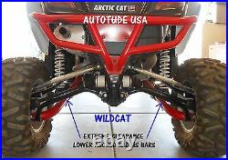 Arctic Cat Wildcat 1000 High Clearance Arched Lower Radius Bars Chromoly Black
