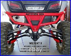 Arctic Cat Wildcat 1000 High Clearance Arched Lower Radius Bars Chromoly Black