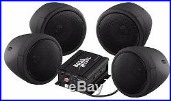 Boss Audio 1000w 4-speaker Bluetooth Sound System Black Arctic Cat Honda Atv/utv