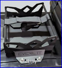 Everett Tunnel Mounted Gas Can Rack with Red Can for Polaris and Arctic Cat