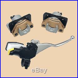 Front Brake Calipers Pads + Brake Master Cylinder for Arctic Cat 250 300 400 500