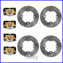 Front Left & Right Rear Brake Disc withCalipers For Arctic Cat Wildcat 1000 2013