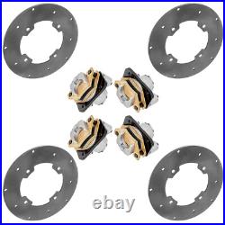 Front Left & Right Rear Brake Disc withCalipers For Arctic Cat Wildcat 1000 2013
