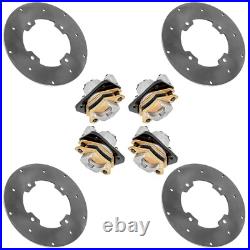 Front Left & Right Rear Brake Disc withCalipers For Arctic Cat Wildcat 1000 2013