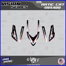 Graphics Kit for ARCTIC CAT DVX400 (2005-2008) DVX 400 Vision-Red-Cyan