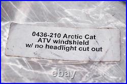 New OEM Arctic Cat 0436-210 ATV Windshield WithNo Headlight Cutout NOS