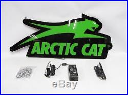 OEM Arctic Cat Green LED Aircat Jumping Cat Garage Mancave Sign 7639-870