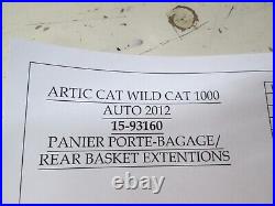 Quadrax Rear Basket Extension Tie Down Rail + Mounts / Arctic Cat Wildcat 1000