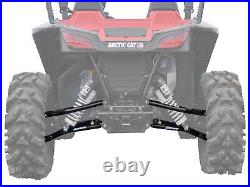 SuperATV Heavy Duty Arctic Cat Wildcat Sport High Clearance REAR A-Arms Black